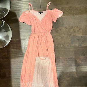 Love Tree - Pink Romper w/ Back Dress - Size Small